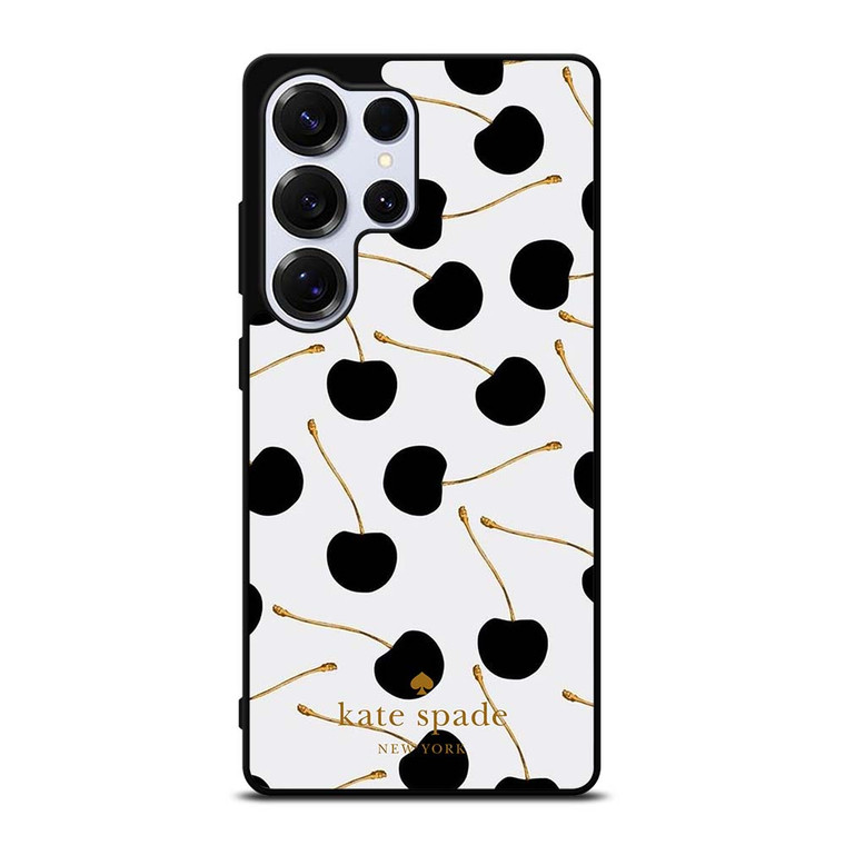 KATE SPADE NEW YORK LOGO BLACK CHERRIES Samsung Galaxy S25 Ultra Case Cover