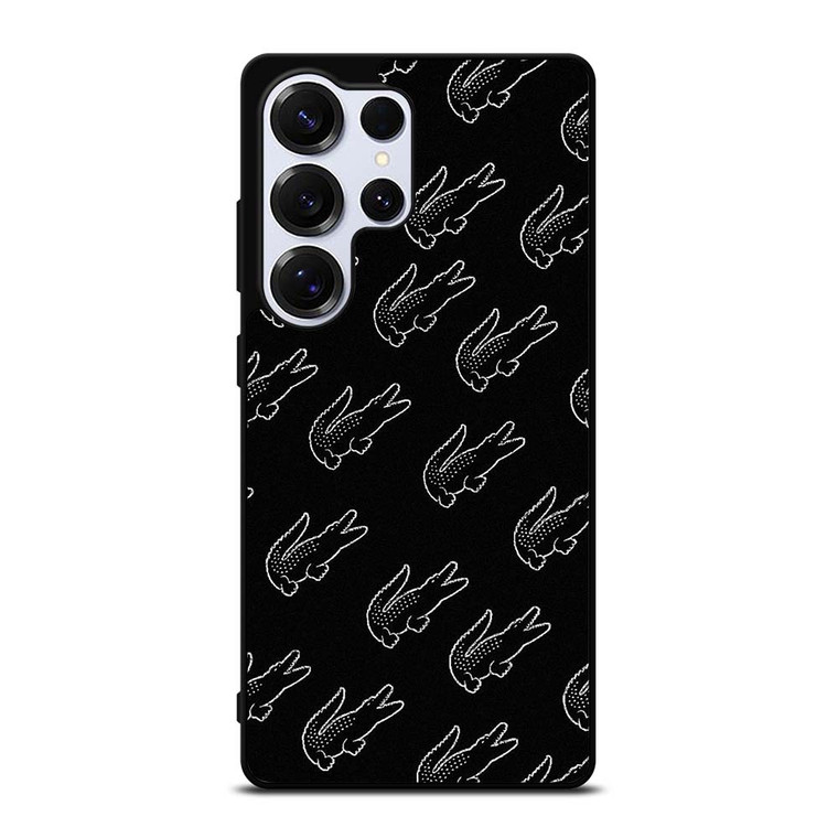 LACOSTE BLACK WHITE Samsung Galaxy S25 Ultra Case Cover