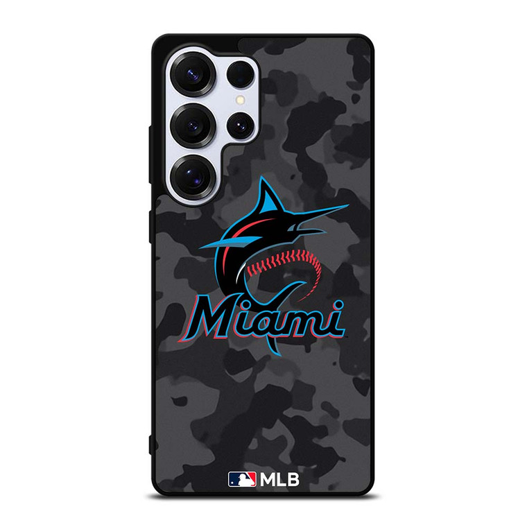 MIAMI MARLINS BASEBALL BLACK CAMO Samsung Galaxy S25 Ultra Case Cover
