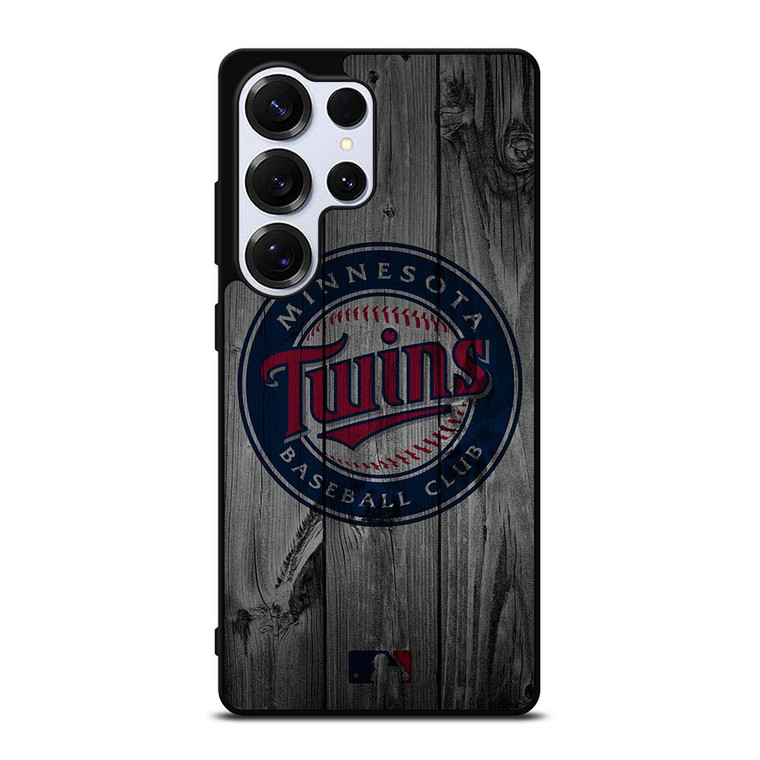 MINNESOTA TWINS BASEBALL MLB WOOD LOGO Samsung Galaxy S25 Ultra Case Cover