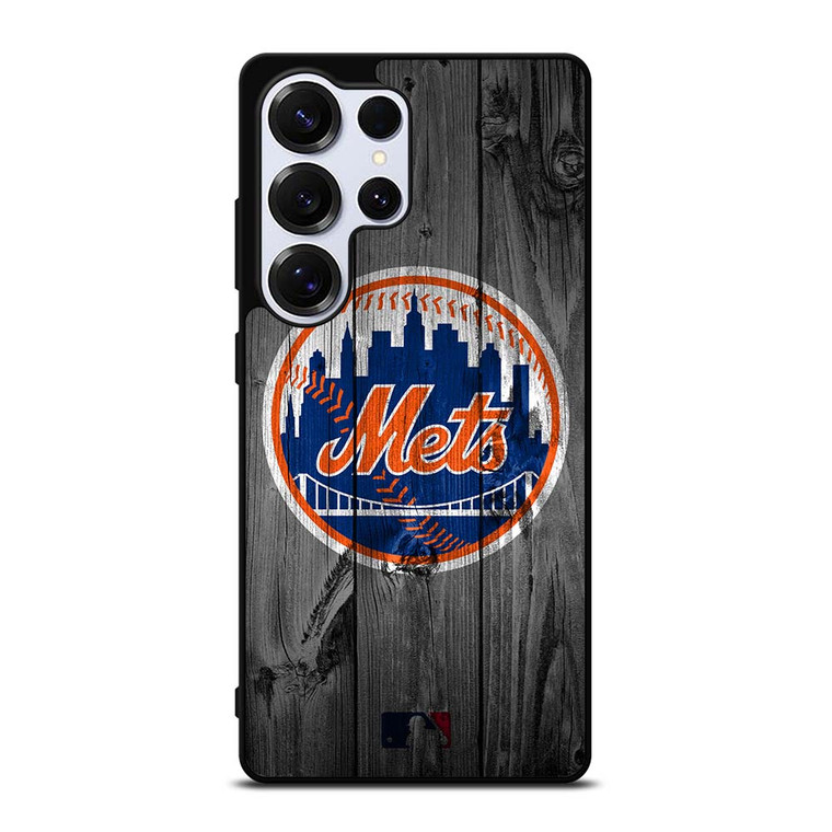 NEW YORK METS BASEBALL MLB WOOD LOGO Samsung Galaxy S25 Ultra Case Cover