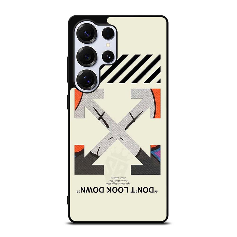 OFF WHITE KAWS LOGO DONT LOOK DOWN Samsung Galaxy S25 Ultra Case Cover