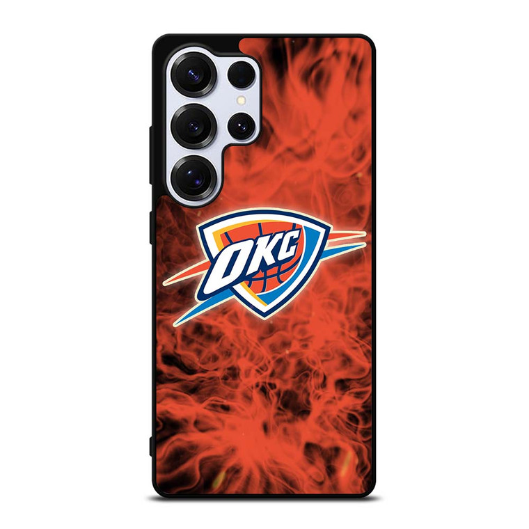 OKLAHOMA CITY THUNDERS BASKETBALL NBA FIRE Samsung Galaxy S25 Ultra Case Cover