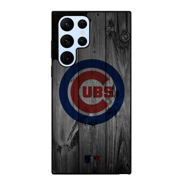 CHICAGO CUBS BASEBALL MLB WOOD LOGO Samsung Galaxy S22 Ultra Case Cover