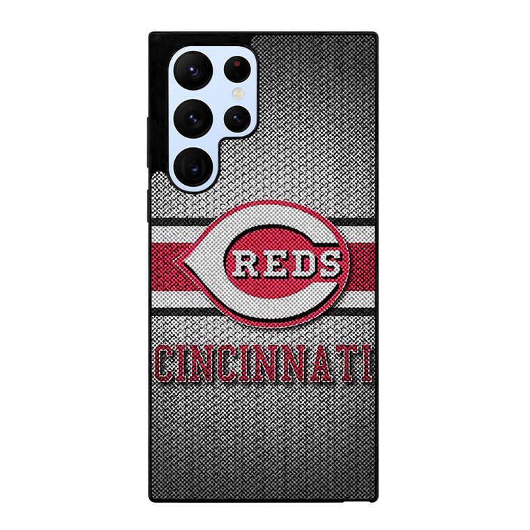 CINCINNATI RED MLB BASEBALL METAL Samsung Galaxy S22 Ultra Case Cover