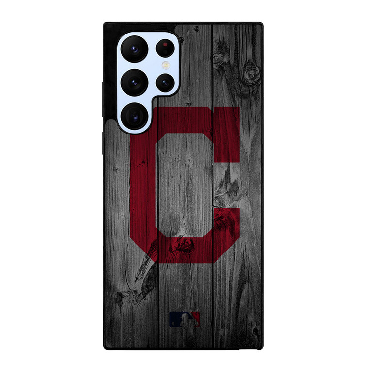 CLEVELAND GUARDIANS BASEBALL MLB WOOD LOGO Samsung Galaxy S22 Ultra Case Cover