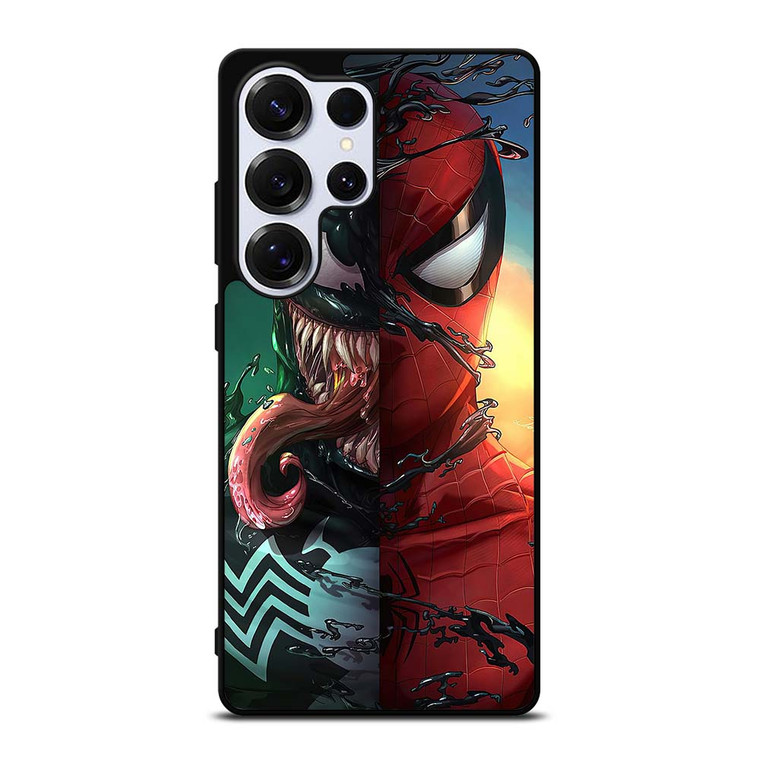 VENOM V SPIDERMAN FACE SUPERHERO MARVEL COMICS Samsung Galaxy S25 Ultra Case Cover
