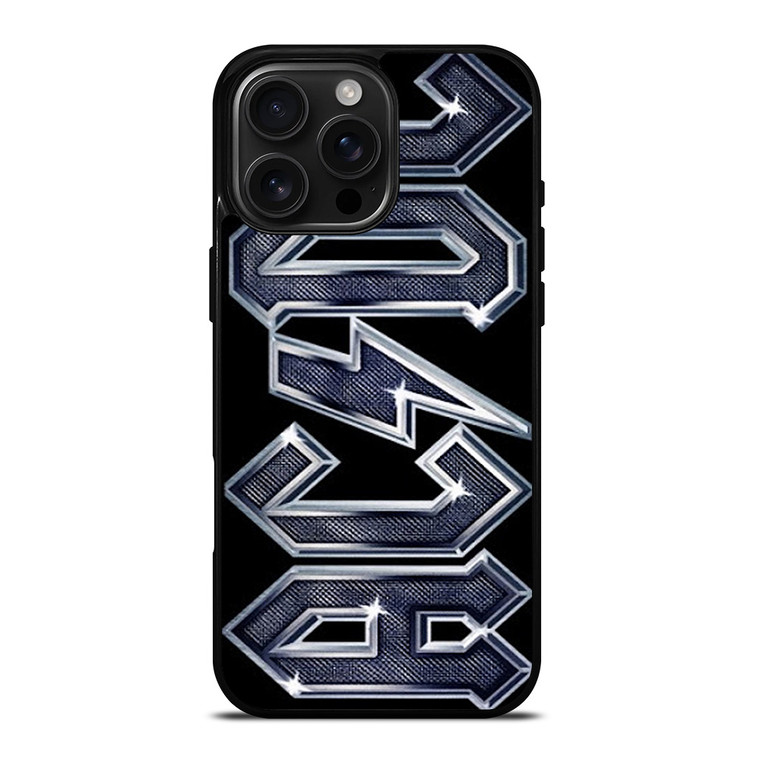 ACDC METAL CARBON LOGO iPhone 16 Pro Max Case Cover