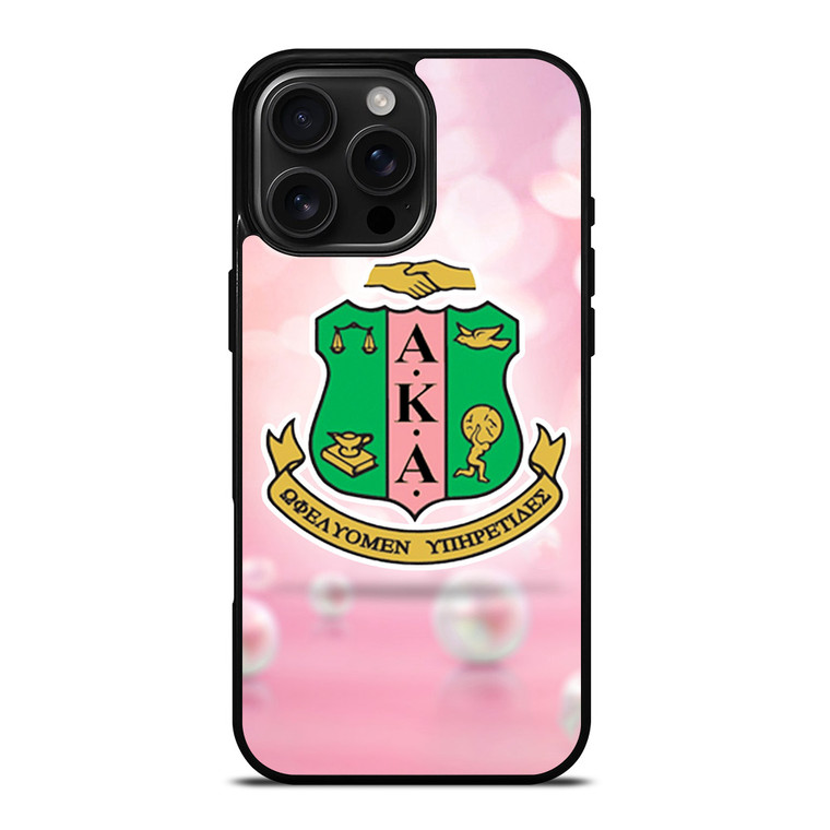 AKA PINK AND GREEN LOGO 2 iPhone 16 Pro Max Case Cover
