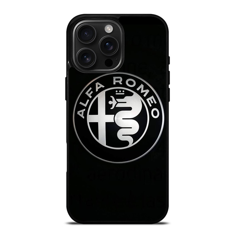 ALFA ROMEO METAL BLACK iPhone 16 Pro Max Case Cover