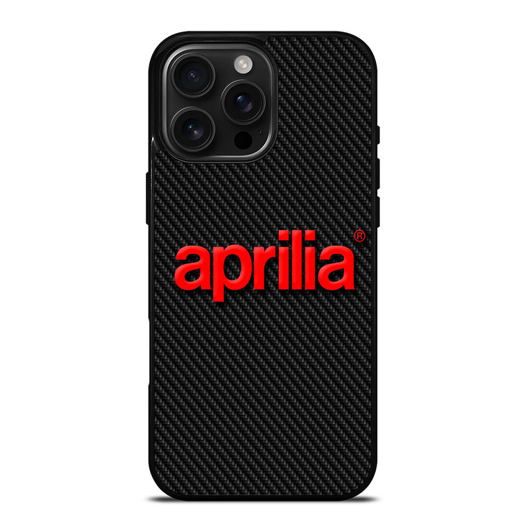 APRILIA MOTOR CARBON LOGO iPhone 16 Pro Max Case Cover