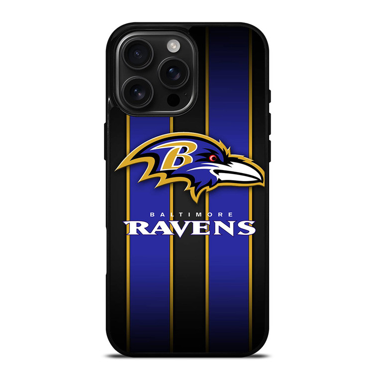BALTIMORE RAVENS NFL STRIPE LOGO iPhone 16 Pro Max Case Cover BALTIMORE RAVENS NFL STRIPE LOGO iPhone 16 Pro Max Case Cover
