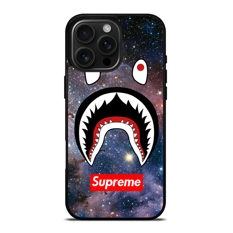 BAPE CAMO SHARK SUPREME NEBULA iPhone 16 Pro Max Case Cover