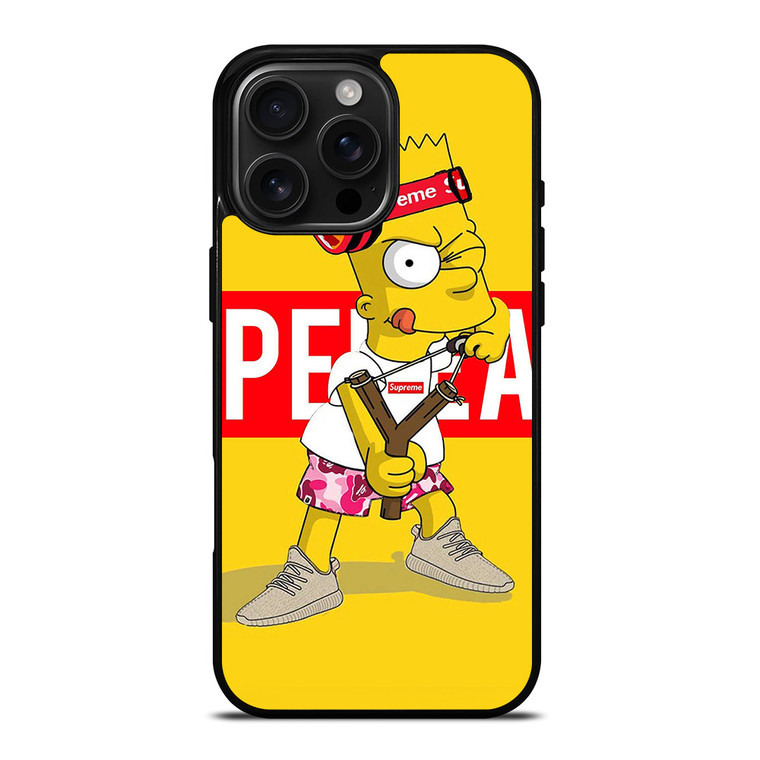 BART SIMPSON SUPREME HYPEBEAST iPhone 16 Pro Max Case Cover