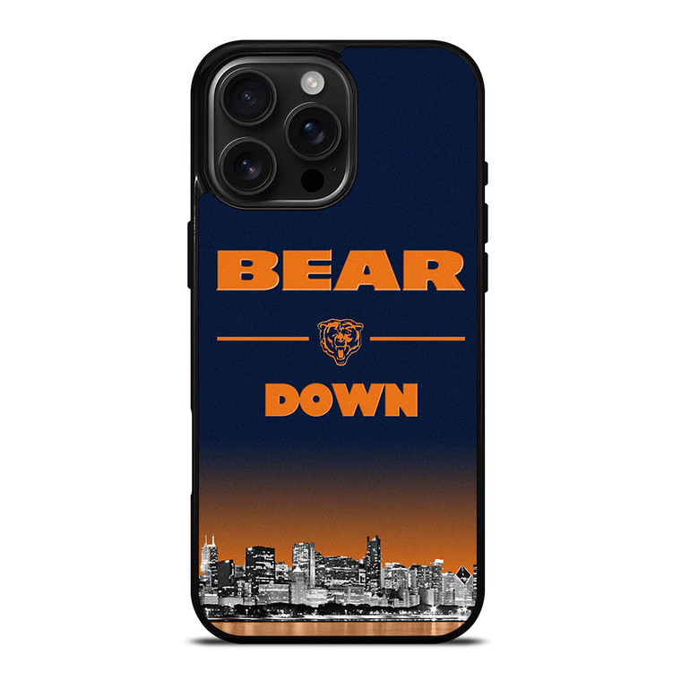 BEAR DOWN CHICAGO BEARS 3 iPhone 16 Pro Max Case Cover