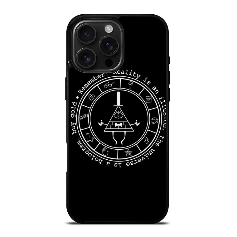BILL CIPHER WHEEL BLACK iPhone 16 Pro Max Case Cover