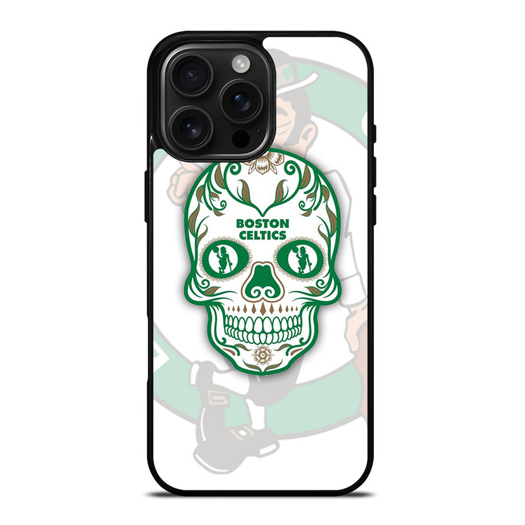 BOSTON CELTICS BASKET SKULL iPhone 16 Pro Max Case Cover