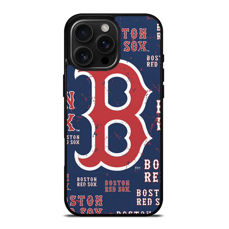 BOSTON RED SOX LOGO COLLAGE iPhone 16 Pro Max Case Cover