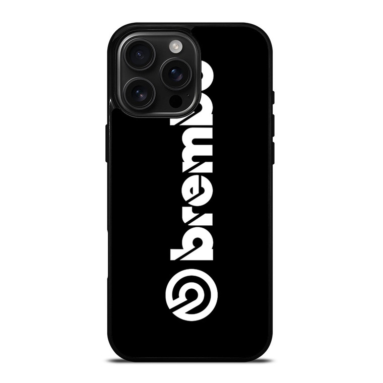 BREMBO DISC BRAKE BLACK LOGO iPhone 16 Pro Max Case Cover