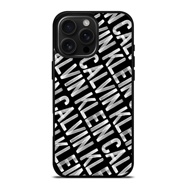 CALVIN KLEIN LOGO PATTERN iPhone 16 Pro Max Case Cover