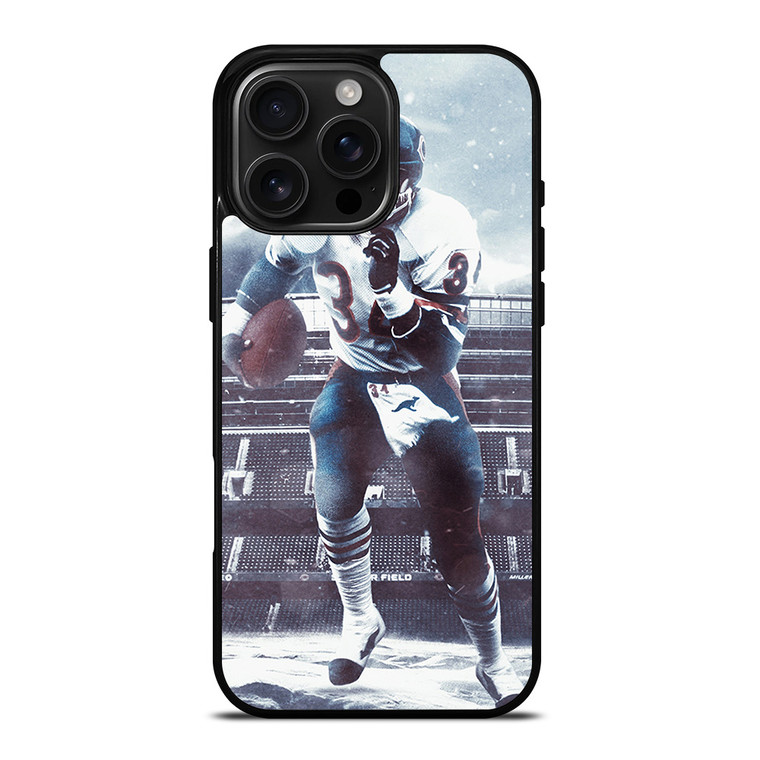 CHICAGO BEARS WALTER PAYTON FOOTBALL iPhone 16 Pro Max Case Cover