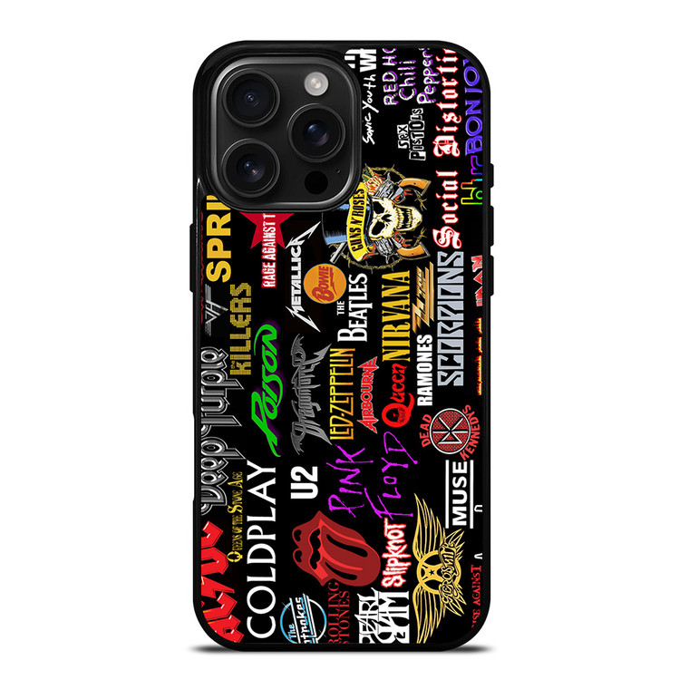 CLASSIC ROCK BAND COLLAGE iPhone 16 Pro Max Case Cover