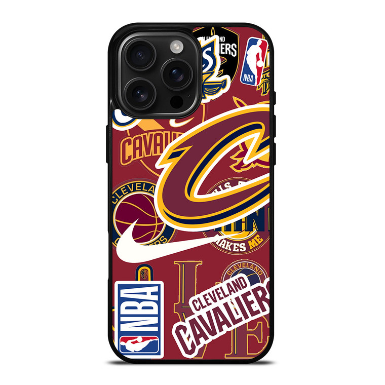 CLEVELAND CAVALIERS NBA STICKER BOMB iPhone 16 Pro Max Case Cover