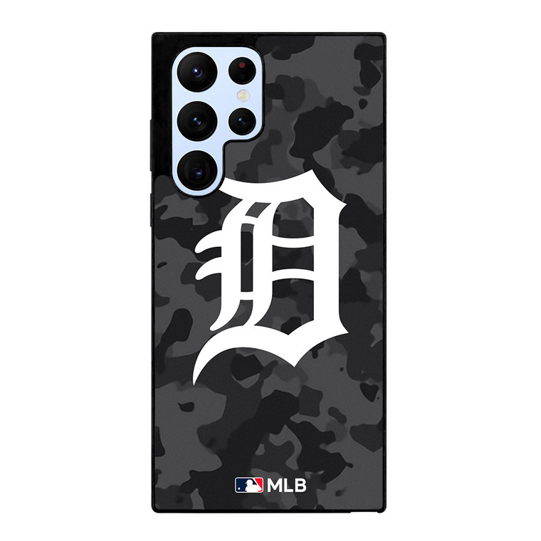DETROIT TIGERS BASEBALL BLACK CAMO Samsung Galaxy S22 Ultra Case Cover