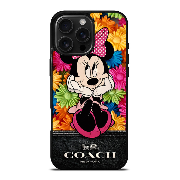 COACH MINNIE MOUSE FLOWER iPhone 16 Pro Max Case Cover