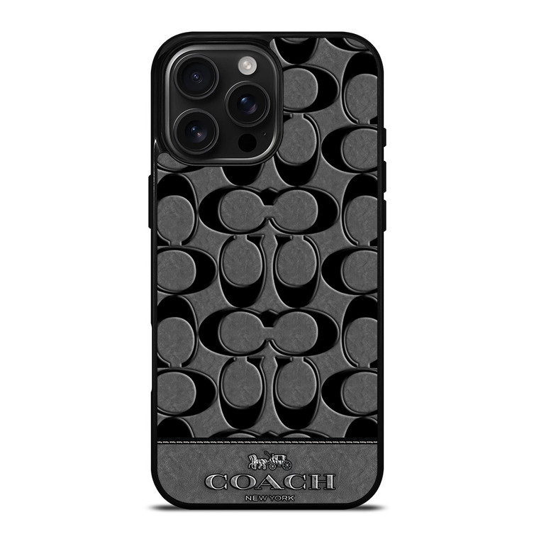 COACH NEW YORK GREY iPhone 16 Pro Max Case Cover