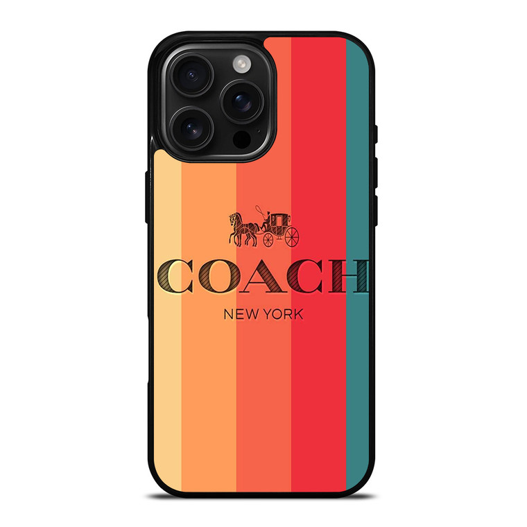 COACH NEW YORK STRIPES 2 iPhone 16 Pro Max Case Cover