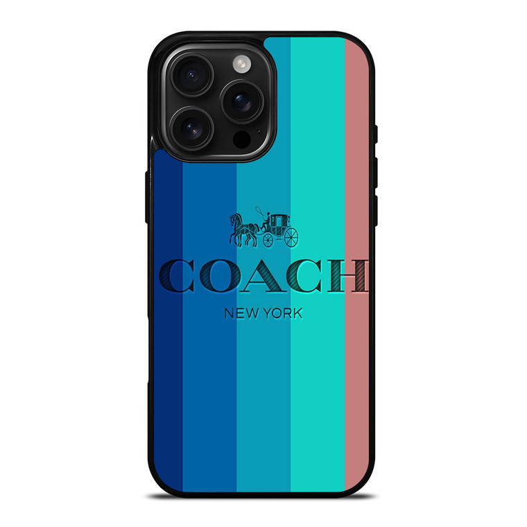 COACH NEW YORK STRIPES iPhone 16 Pro Max Case Cover