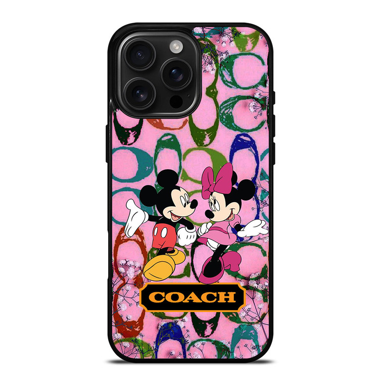 COACH PINK FLOWER MICKEY MINNIE iPhone 16 Pro Max Case Cover COACH PINK FLOWER MICKEY MINNIE iPhone 16 Pro Max Case Cover