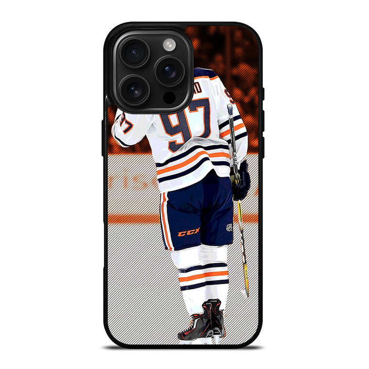 CONNOR MCDAVID EDMONTON OILERS NHL iPhone 16 Pro Max Case Cover