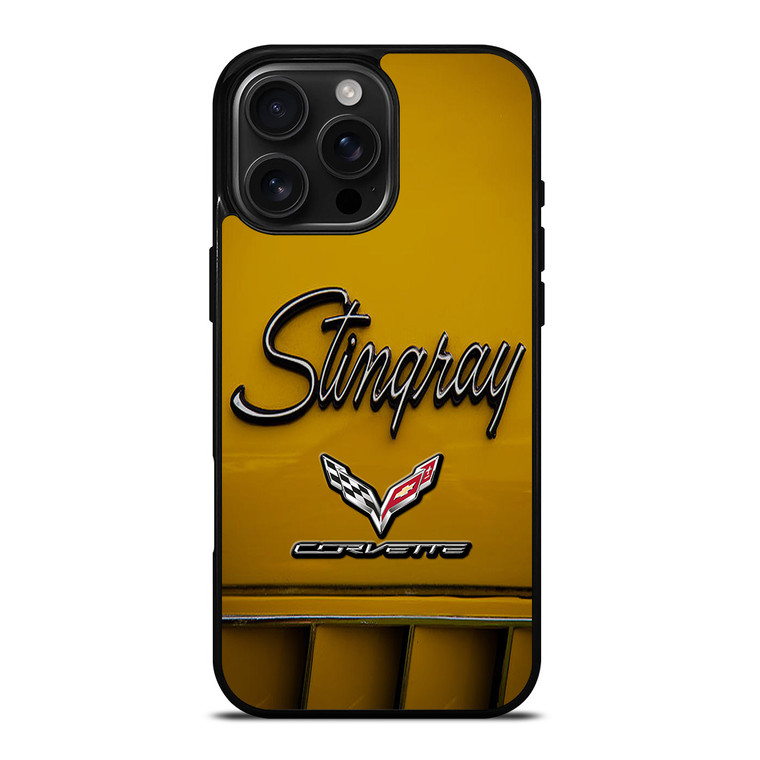 CORVETTE STINGRAY LOGO YELLOW iPhone 16 Pro Max Case Cover