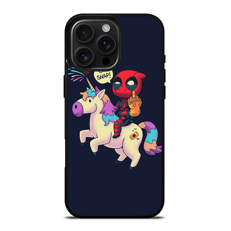 DEADPOOL UNICORN MIDDLE FINGERS iPhone 16 Pro Max Case Cover