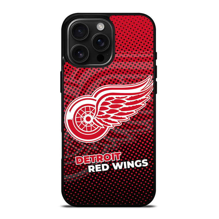 DETROIT RED WINGS HALFTONE EFFECT iPhone 16 Pro Max Case Cover