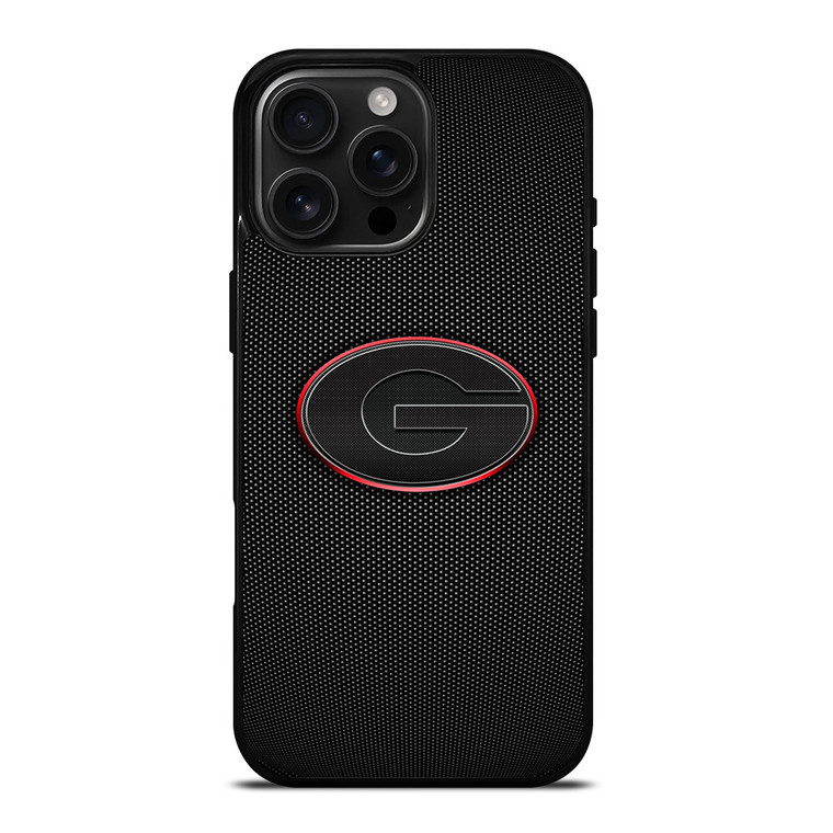 GEORGIA BULLDOGS CARBON LOGO iPhone 16 Pro Max Case Cover
