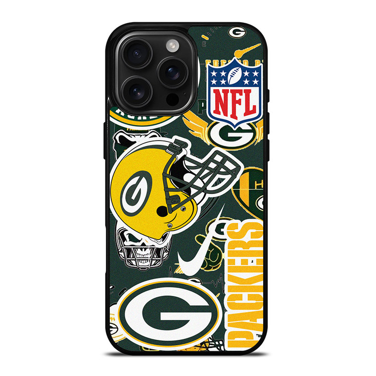 GREEN BAY PACKERS NFL STICKER BOMB iPhone 16 Pro Max Case Cover