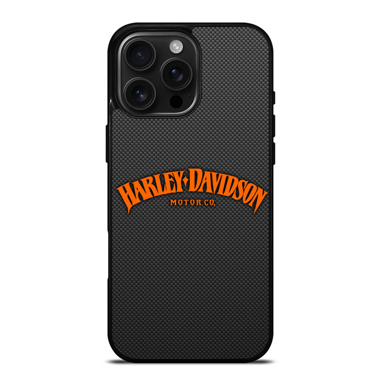 HARLEY DAVIDSON MOTOR CO CARBON iPhone 16 Pro Max Case Cover