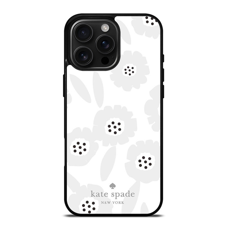 KATE SPADE GREY FLOWER iPhone 16 Pro Max Case Cover
