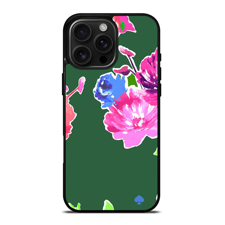 KATE SPADE NEW YORK GREEN FLORAL iPhone 16 Pro Max Case Cover