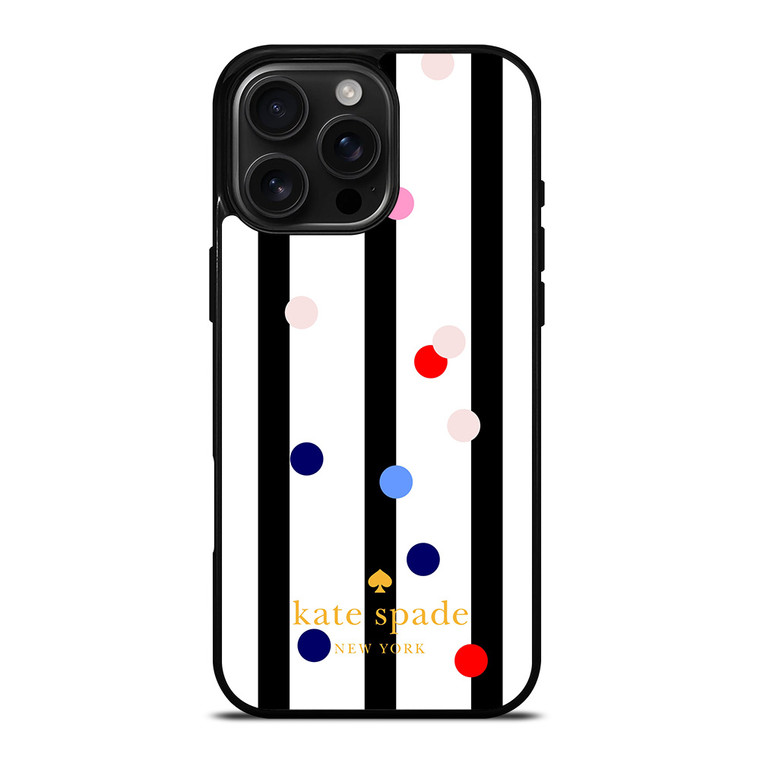 KATE SPADE STRIPE POLKADOTS iPhone 16 Pro Max Case Cover