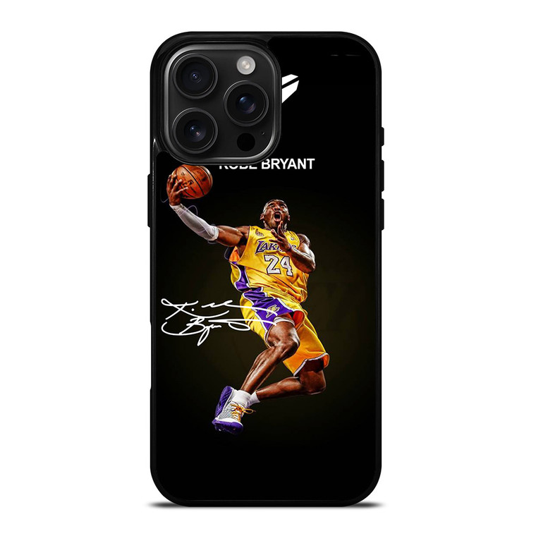 KOBE BRYANT LA LAKERS SIGNATURE iPhone 16 Pro Max Case Cover