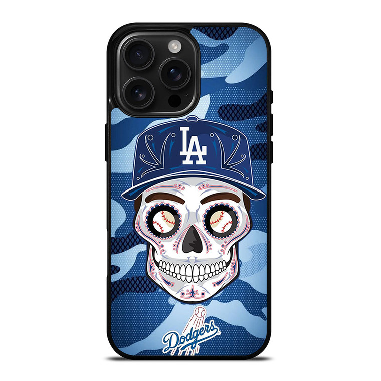 LA DODGERS SKULL CAMO iPhone 16 Pro Max Case Cover