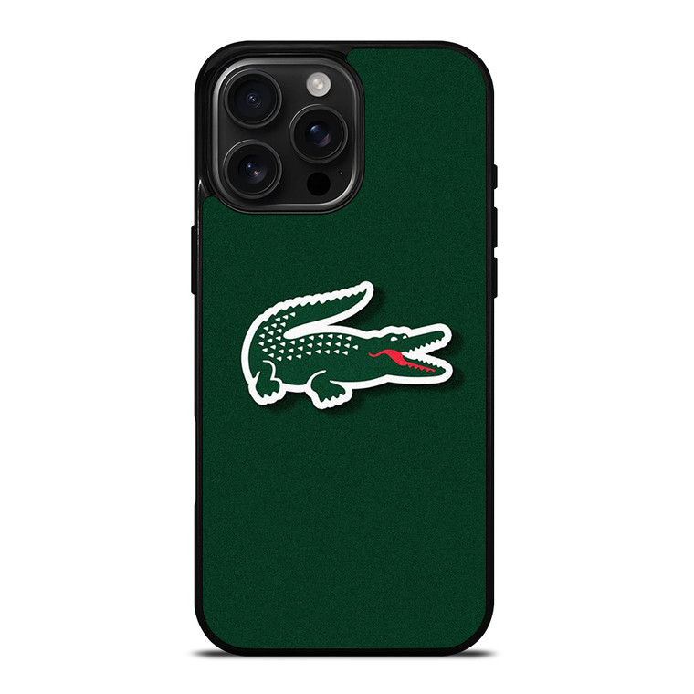 LACOSTE CROCODILE GREEN iPhone 16 Pro Max Case Cover