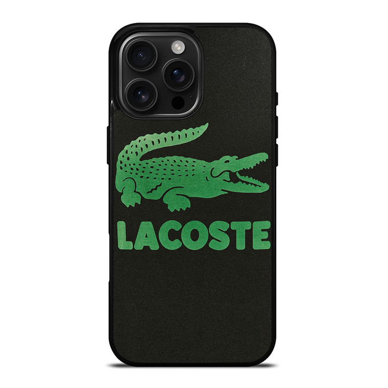 LACOSTE CROCODILE SUEDE iPhone 16 Pro Max Case Cover LACOSTE CROCODILE SUEDE iPhone 16 Pro Max Case Cover