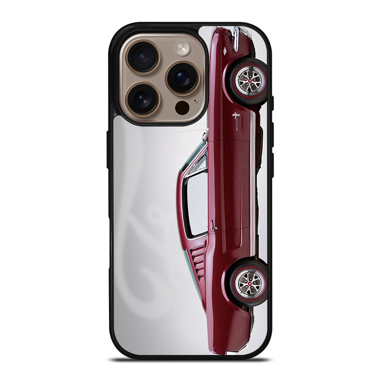 1965 FORD MUSTANG RED CAR iPhone 16 Pro Case Cover