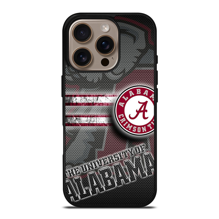 ALABAMA CRIMSON TIDE CARBON iPhone 16 Pro Case Cover