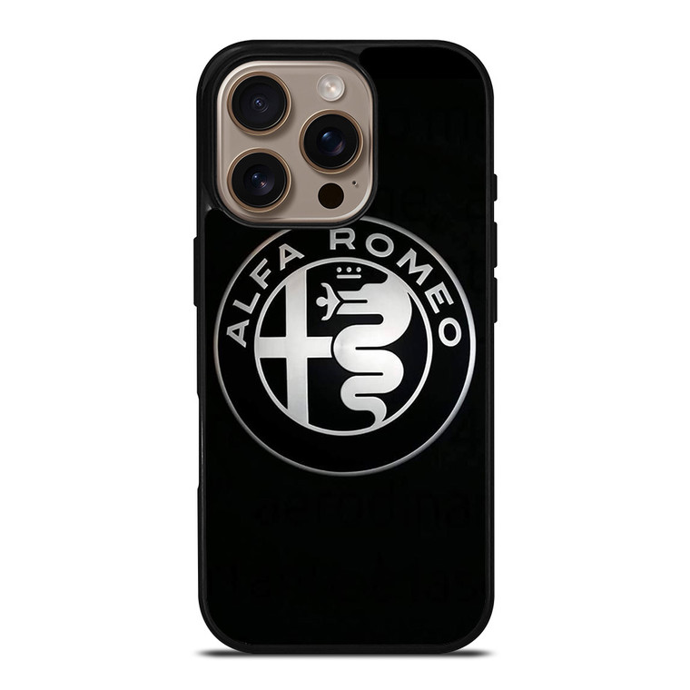 ALFA ROMEO METAL BLACK iPhone 16 Pro Case Cover